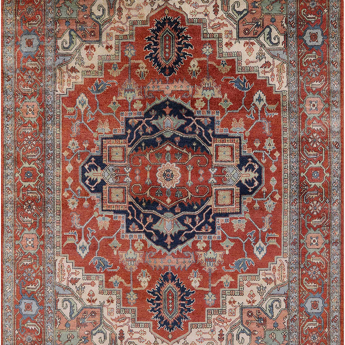 Mid-Century Modern Fire Brick Red Persian Rug, urb2632