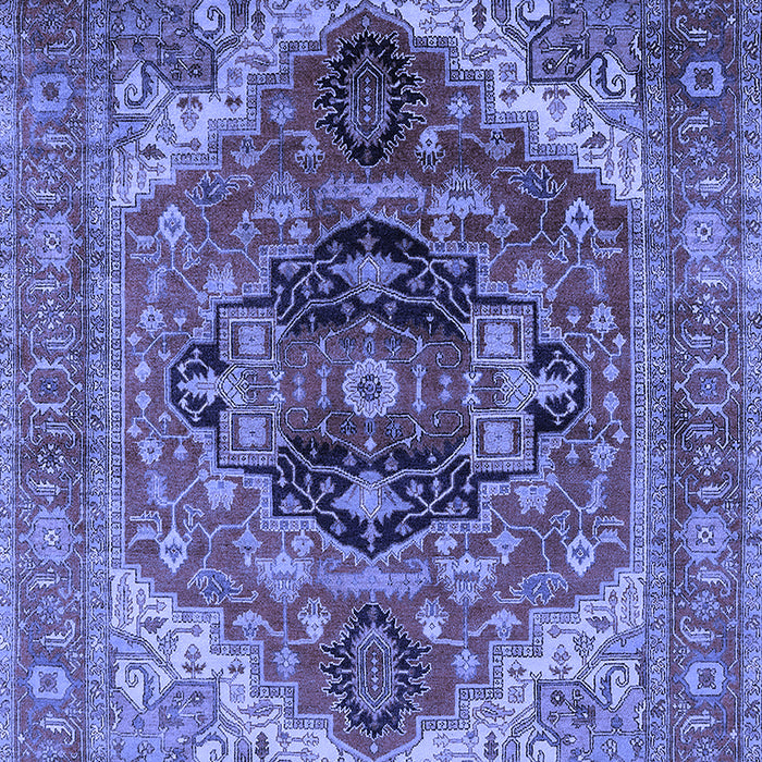 Machine Washable Persian Blue Traditional Rug, wshurb2632blu
