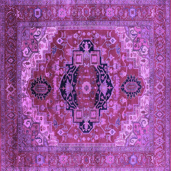 Square Persian Purple Traditional Rug, urb2632pur