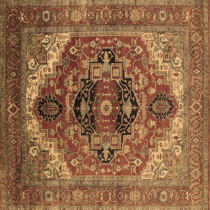 Square Persian Brown Traditional Rug, urb2632brn