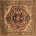 Square Persian Brown Traditional Rug, urb2632brn