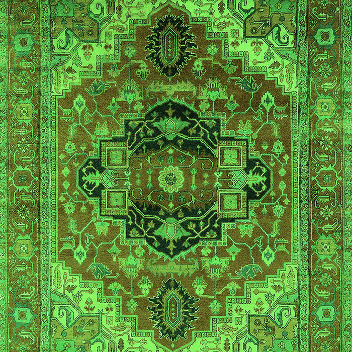 Machine Washable Persian Green Traditional Area Rugs, wshurb2632grn