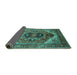 Sideview of Persian Turquoise Traditional Rug, urb2632turq