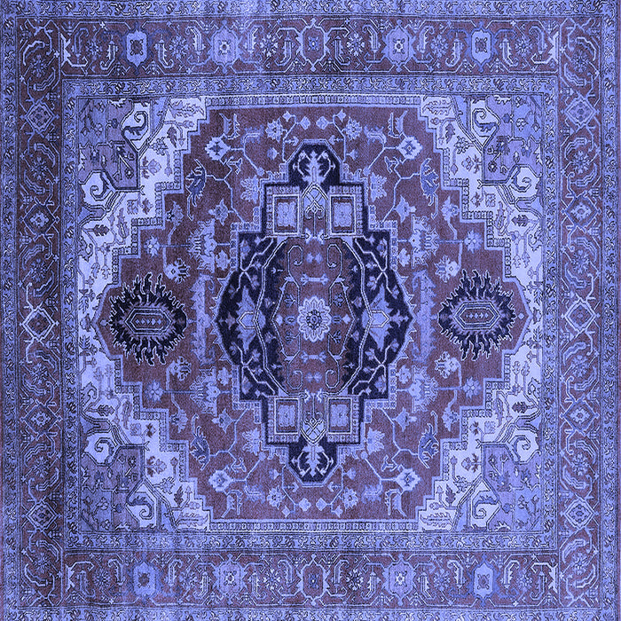 Square Persian Blue Traditional Rug, urb2632blu
