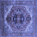 Square Persian Blue Traditional Rug, urb2632blu
