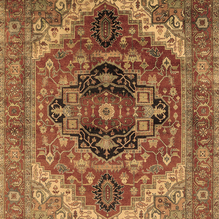 Machine Washable Persian Brown Traditional Rug, wshurb2632brn