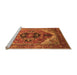 Sideview of Machine Washable Persian Orange Traditional Area Rugs, wshurb2632org