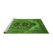 Sideview of Machine Washable Persian Green Traditional Area Rugs, wshurb2632grn