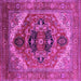 Square Persian Pink Traditional Rug, urb2632pnk