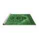 Sideview of Machine Washable Persian Emerald Green Traditional Area Rugs, wshurb2632emgrn