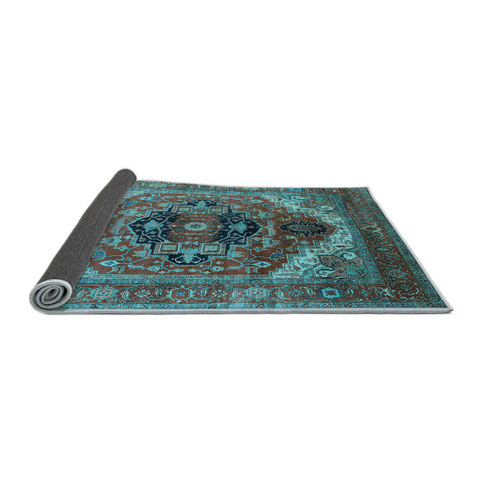 Sideview of Persian Light Blue Traditional Rug, urb2632lblu