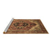 Sideview of Machine Washable Persian Brown Traditional Rug, wshurb2632brn