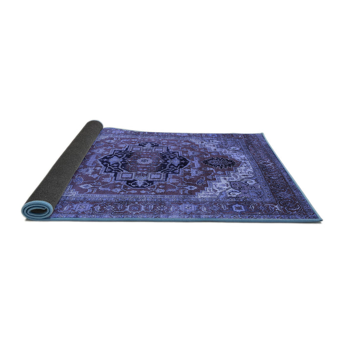 Sideview of Persian Blue Traditional Rug, urb2632blu