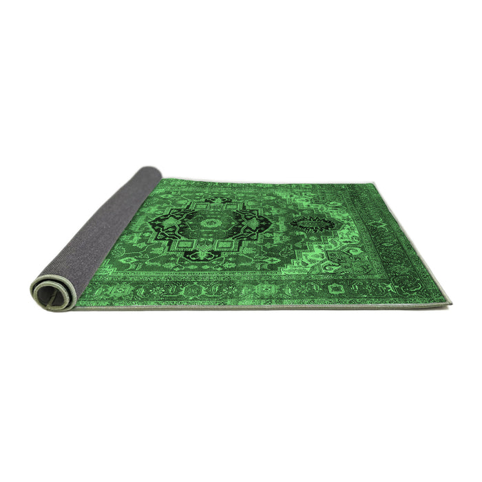 Sideview of Persian Emerald Green Traditional Rug, urb2632emgrn