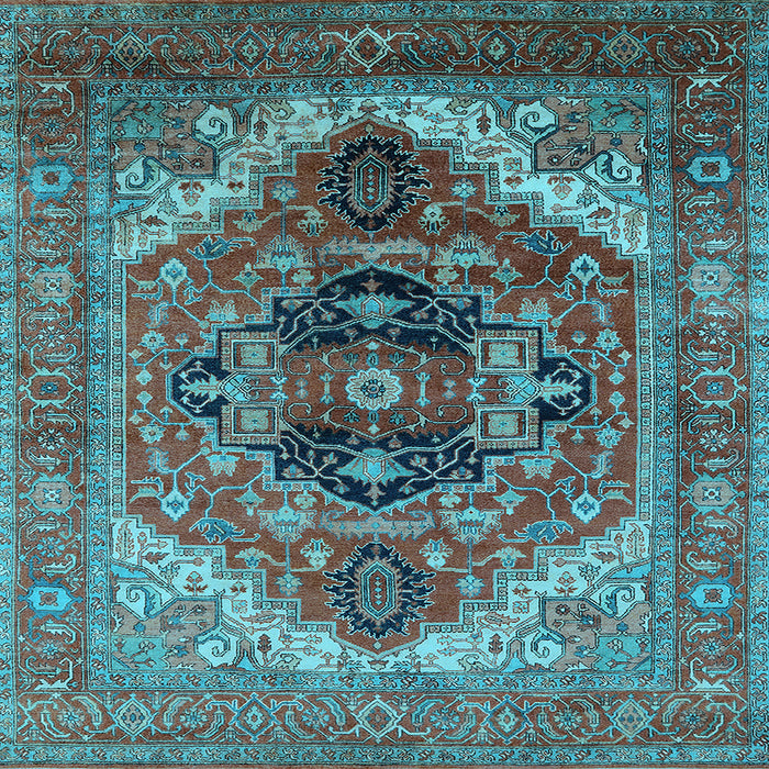 Square Persian Light Blue Traditional Rug, urb2632lblu
