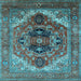Square Persian Light Blue Traditional Rug, urb2632lblu