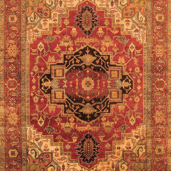 Machine Washable Persian Orange Traditional Area Rugs, wshurb2632org