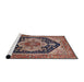Sideview of Machine Washable Industrial Modern Camel Brown Rug, wshurb2633