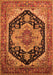 Geometric Orange Traditional Rug, urb2633org