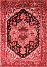 Geometric Red Traditional Rug, urb2633red