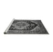 Sideview of Machine Washable Geometric Gray Traditional Rug, wshurb2633gry