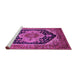 Sideview of Machine Washable Geometric Pink Traditional Rug, wshurb2633pnk