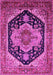 Machine Washable Geometric Pink Traditional Rug, wshurb2633pnk