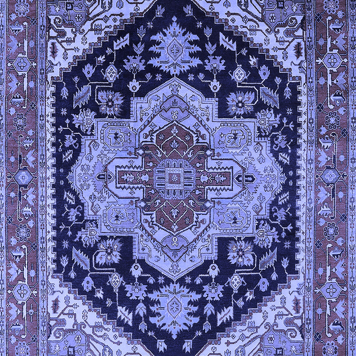 Geometric Blue Traditional Rug, urb2633blu