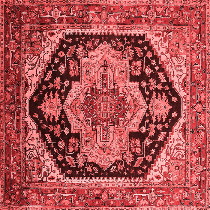 Machine Washable Geometric Red Traditional Rug, wshurb2633red