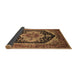 Sideview of Geometric Brown Traditional Rug, urb2633brn