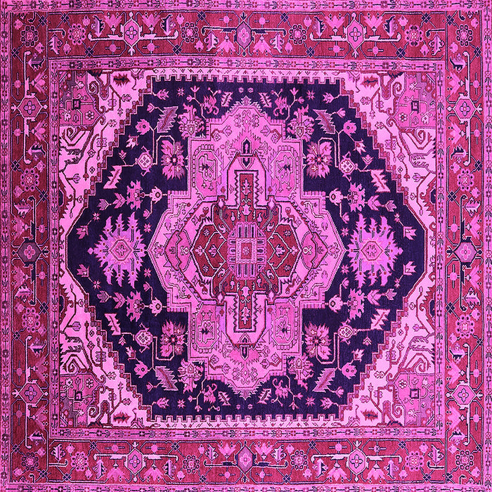 Square Geometric Pink Traditional Rug, urb2633pnk