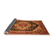 Sideview of Geometric Orange Traditional Rug, urb2633org