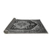 Sideview of Geometric Gray Traditional Rug, urb2633gry