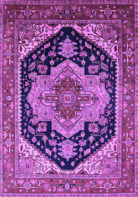 Geometric Purple Traditional Rug, urb2633pur