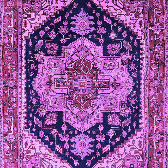 Geometric Purple Traditional Rug, urb2633pur
