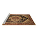 Sideview of Machine Washable Geometric Brown Traditional Rug, wshurb2633brn