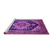 Sideview of Machine Washable Geometric Purple Traditional Area Rugs, wshurb2633pur