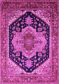 Geometric Pink Traditional Rug, urb2633pnk