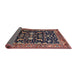 Sideview of Mid-Century Modern Dark Almond Brown Oriental Rug, urb2634