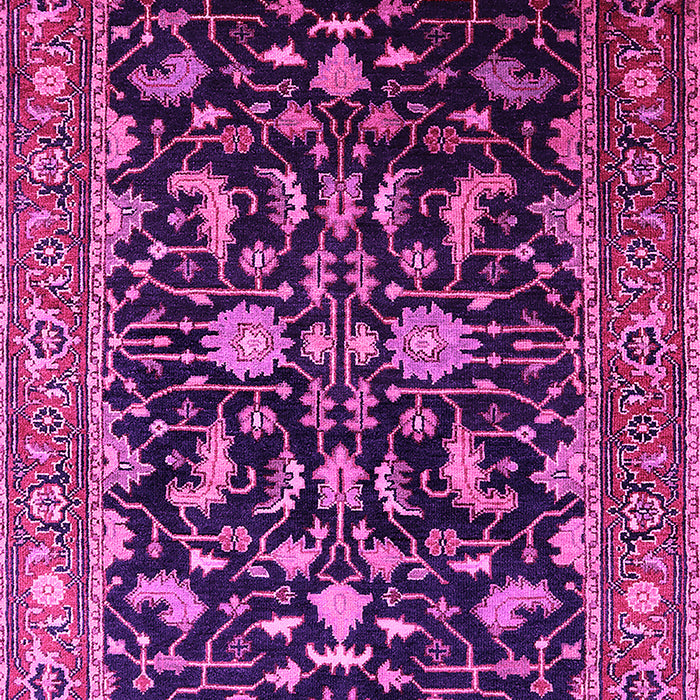 Machine Washable Oriental Pink Industrial Rug, wshurb2634pnk