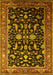 Machine Washable Oriental Yellow Industrial Rug, wshurb2634yw