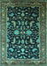 Oriental Turquoise Industrial Rug, urb2634turq