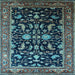 Square Oriental Light Blue Industrial Rug, urb2634lblu