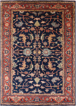 Mid-Century Modern Dark Almond Brown Oriental Rug, urb2634