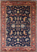 Mid-Century Modern Dark Almond Brown Oriental Rug, urb2634