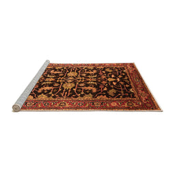 Sideview of Machine Washable Oriental Orange Industrial Area Rugs, wshurb2634org