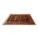 Sideview of Machine Washable Oriental Orange Industrial Area Rugs, wshurb2634org