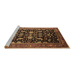 Sideview of Machine Washable Oriental Brown Industrial Rug, wshurb2634brn
