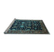 Sideview of Machine Washable Oriental Light Blue Industrial Rug, wshurb2634lblu