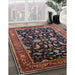 Machine Washable Industrial Modern Dark Almond Brown Rug in a Family Room, wshurb2634